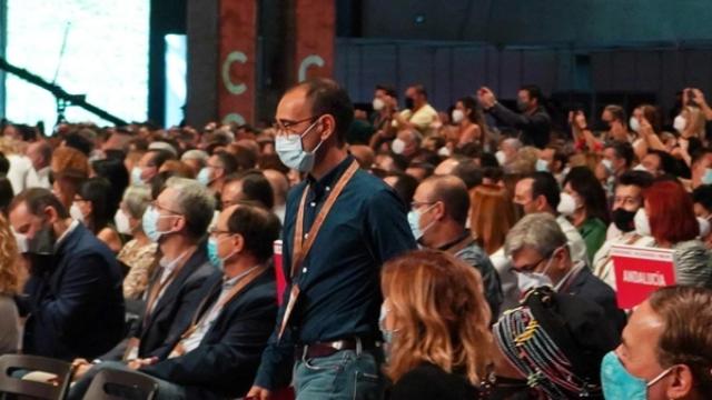El salmantino David Serrada  durante la celebración del 40 Congreso del PSOE