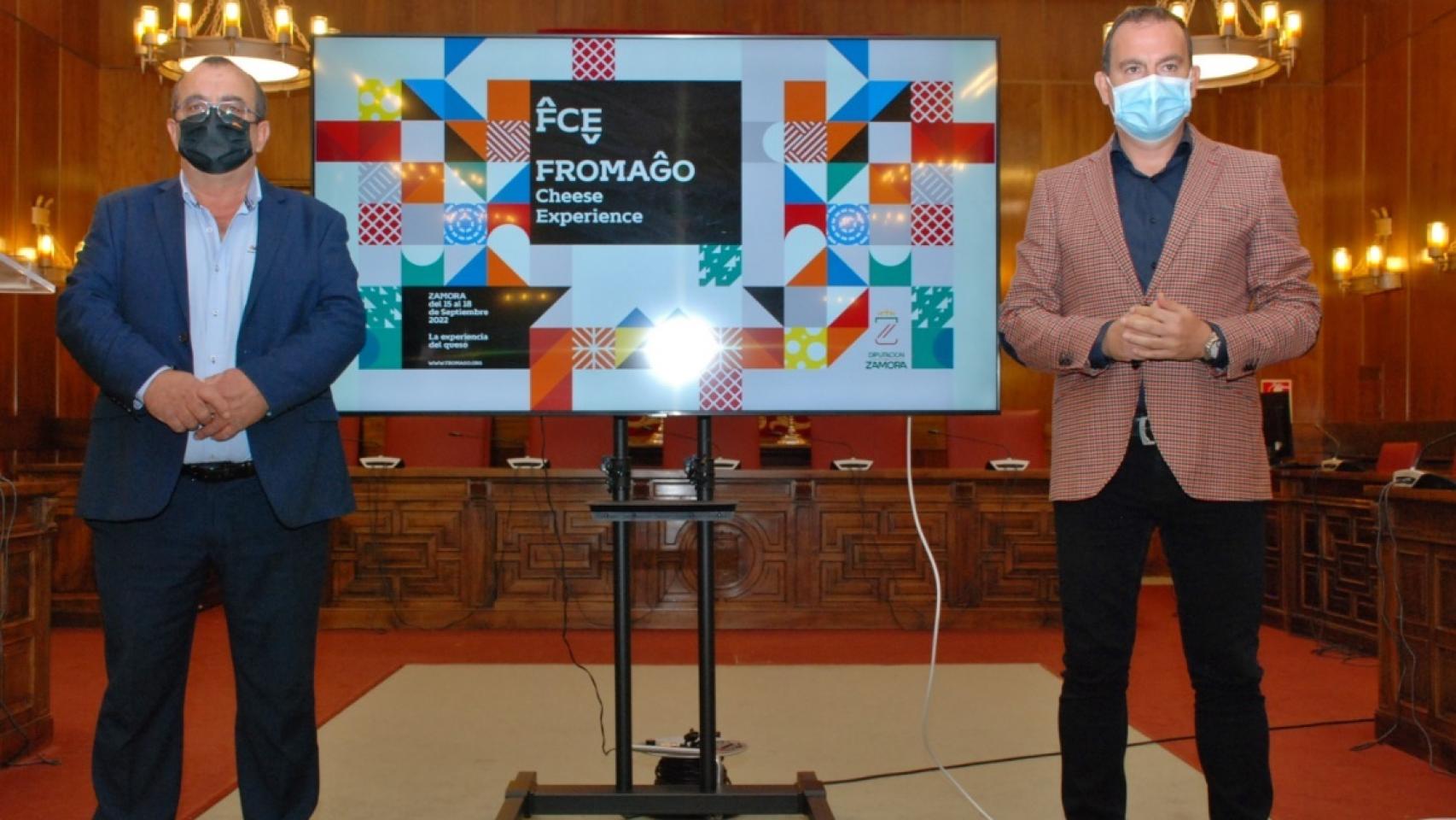 Presentación de la Feria con el diputado de Agricultura y el presidente de la Diputación