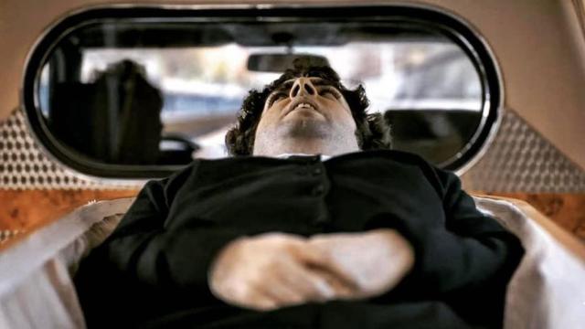 Fernández Úbeda, en un ataúd, cuando participó en el especial navideño de José Mota.