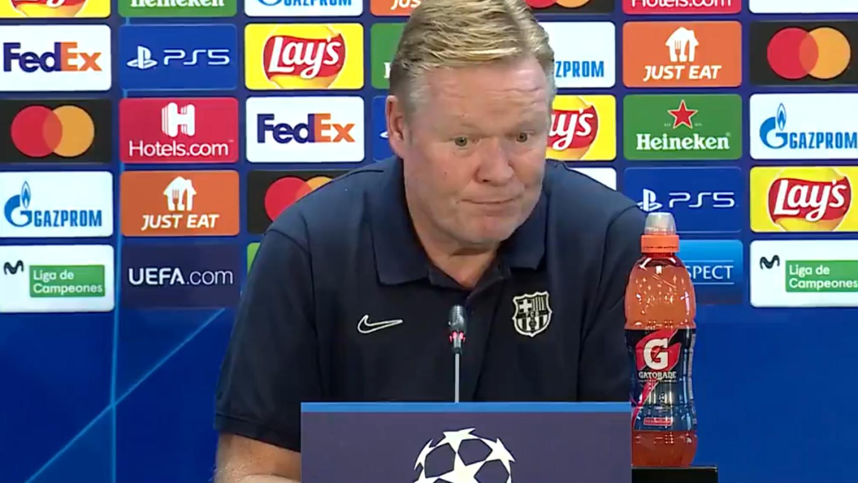 Koeman, en rueda de prensa