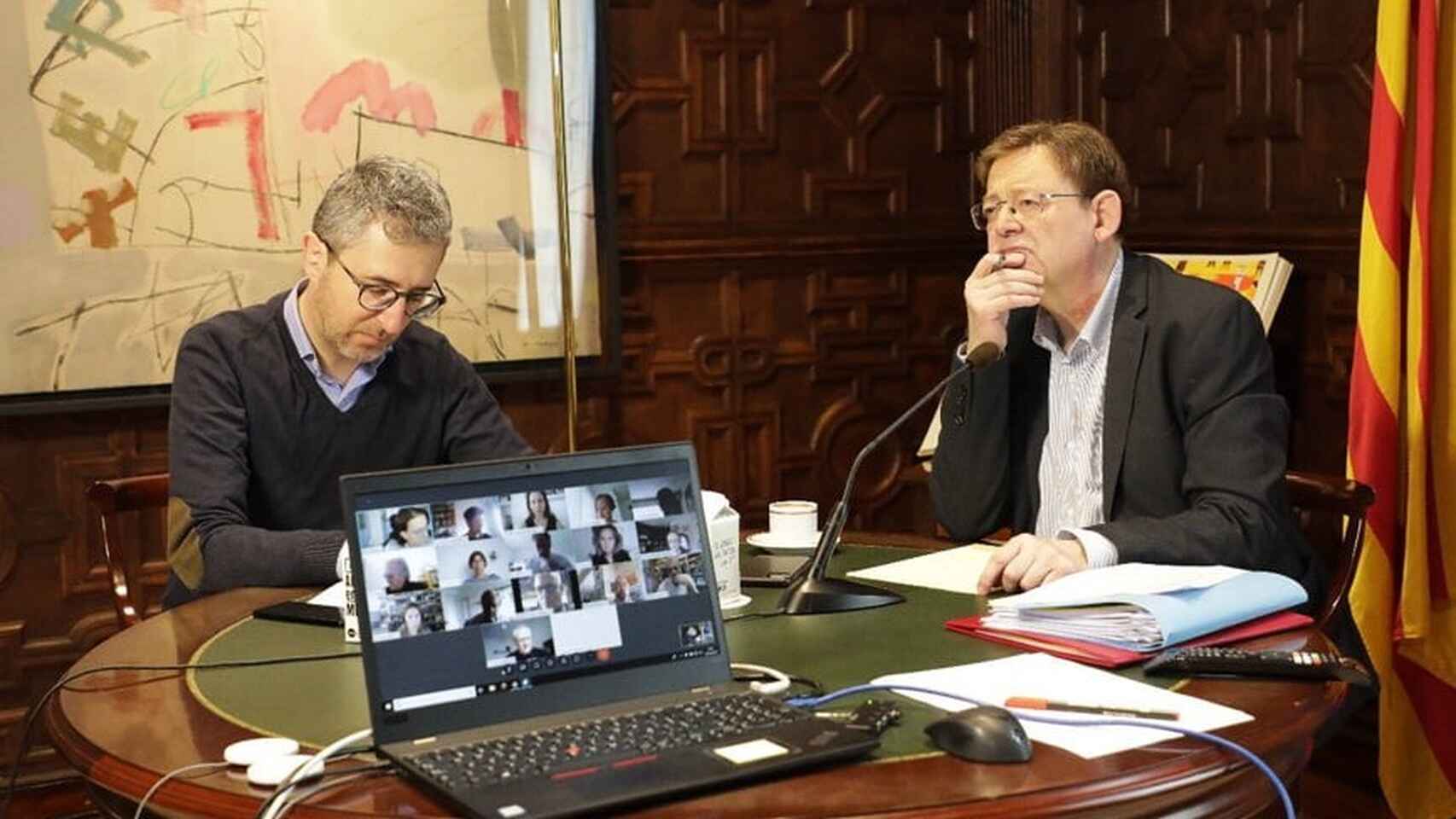 El conseller Arcadi España y Ximo Puig, en imagen de archivo.