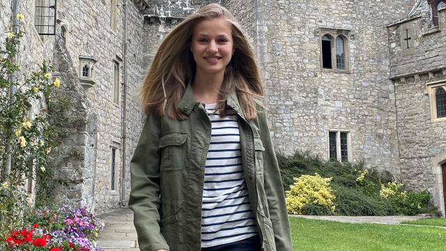 La princesa Leonor en su colegio de Gales.