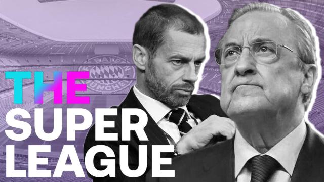 Florentino Pérez y Aleksander Ceferin, en un fotomontaje