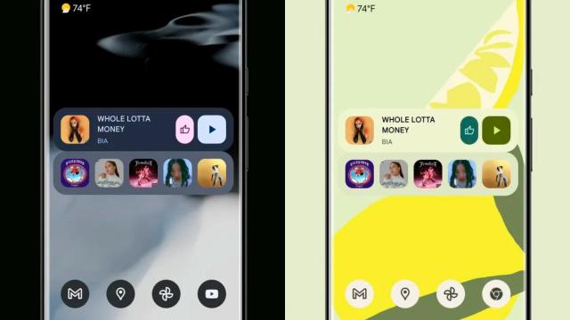 Widgets de Youtube Music