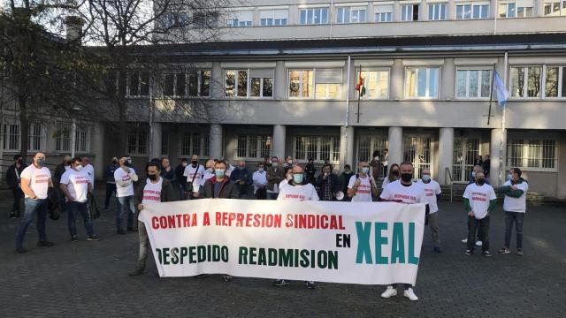 Protesta de trabajadores de Xeal en una imagen de archivo.