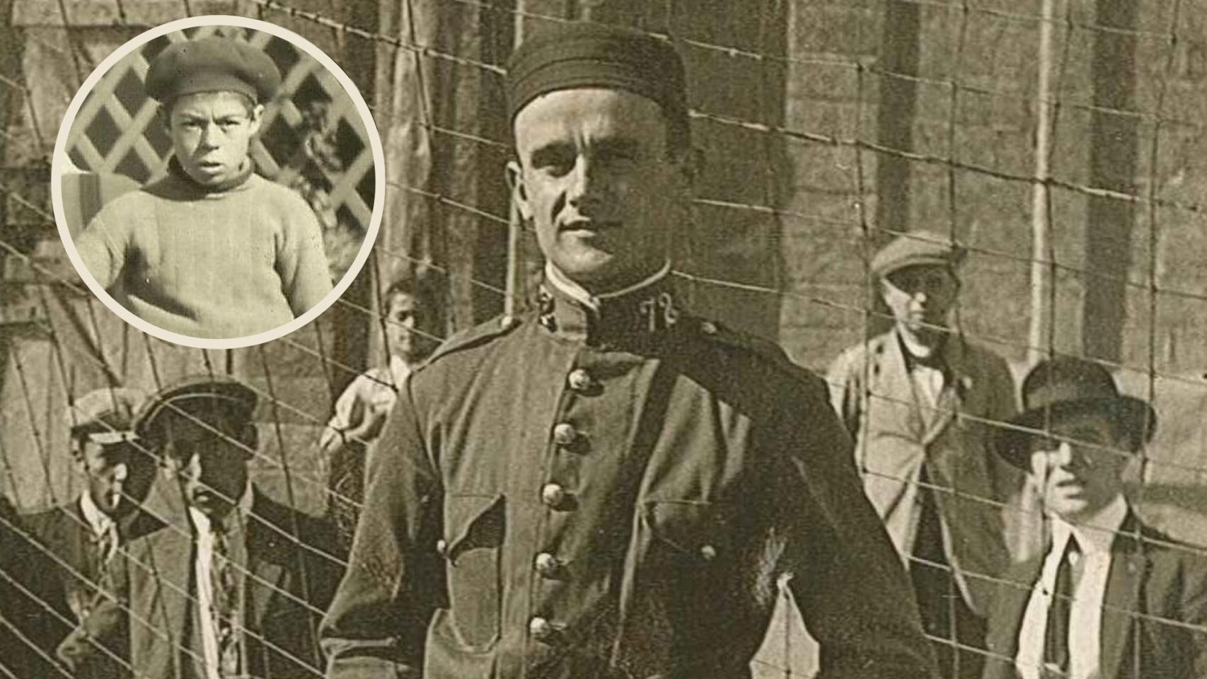 Arriba, Ernesto Che Guevara de niño. Abajo, su entrenador Francisco Díaz Arias.