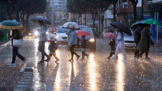 Alicante con lluvias, en una imagen de archivo.