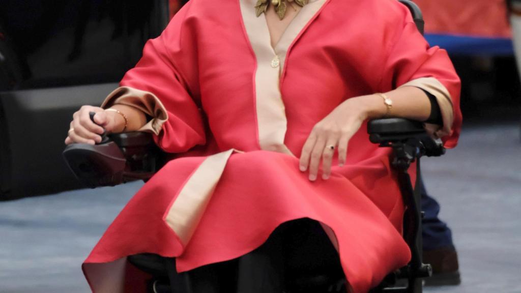 Teresa Perales, durante la recepción del premio Princesa de Asturias de los Deportes 2021