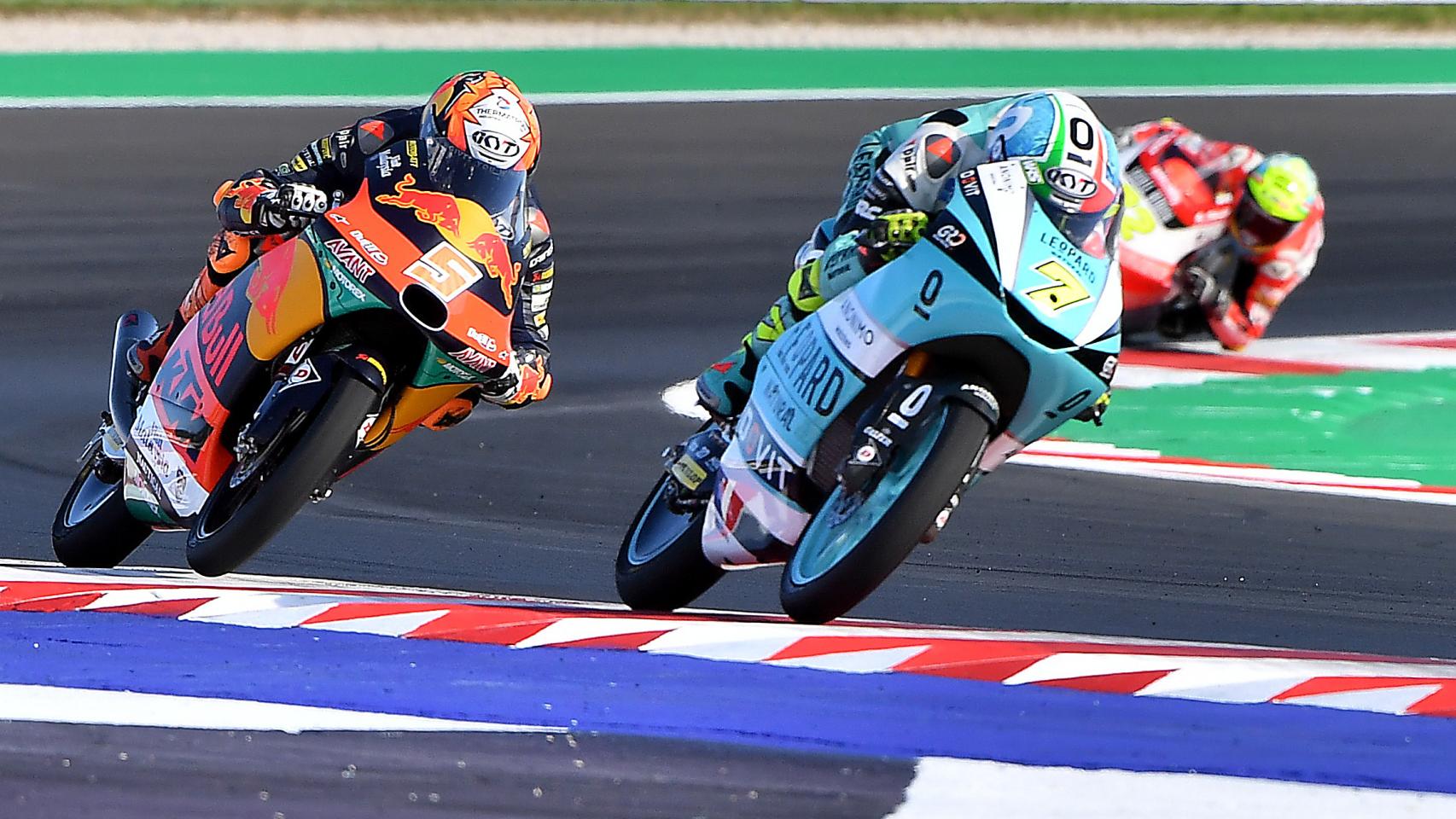 Dennis Foggia, en el GP de Emilia Romagna