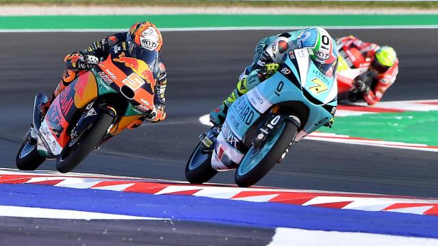 Dennis Foggia, en el GP de Emilia Romagna