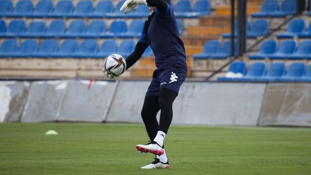 Jesús Fernández, el titular de la portería en los últimos partidos, analiza la situación del Hércules.