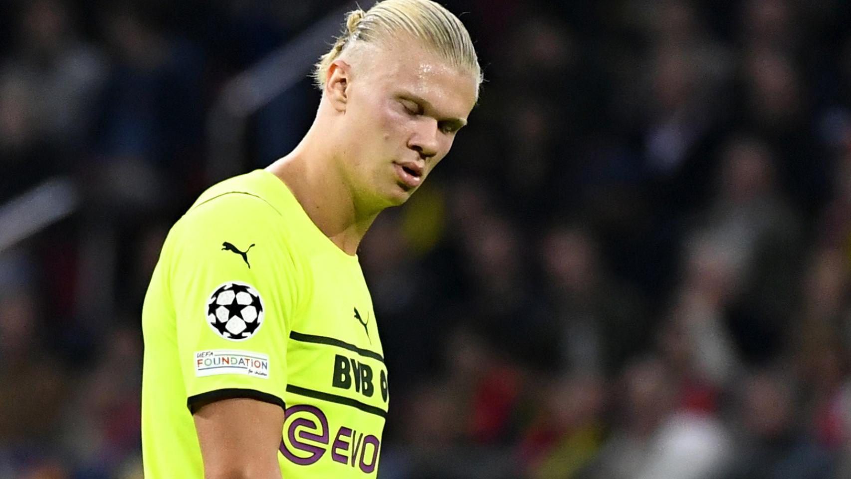 Erling Haaland, en un partido del Borussia Dortmund de la temporada 2021/2022