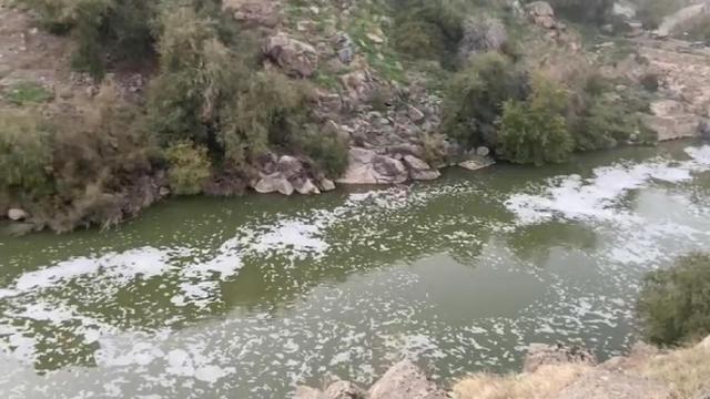 Contaminación en el río Tajo a su paso por Toledo.