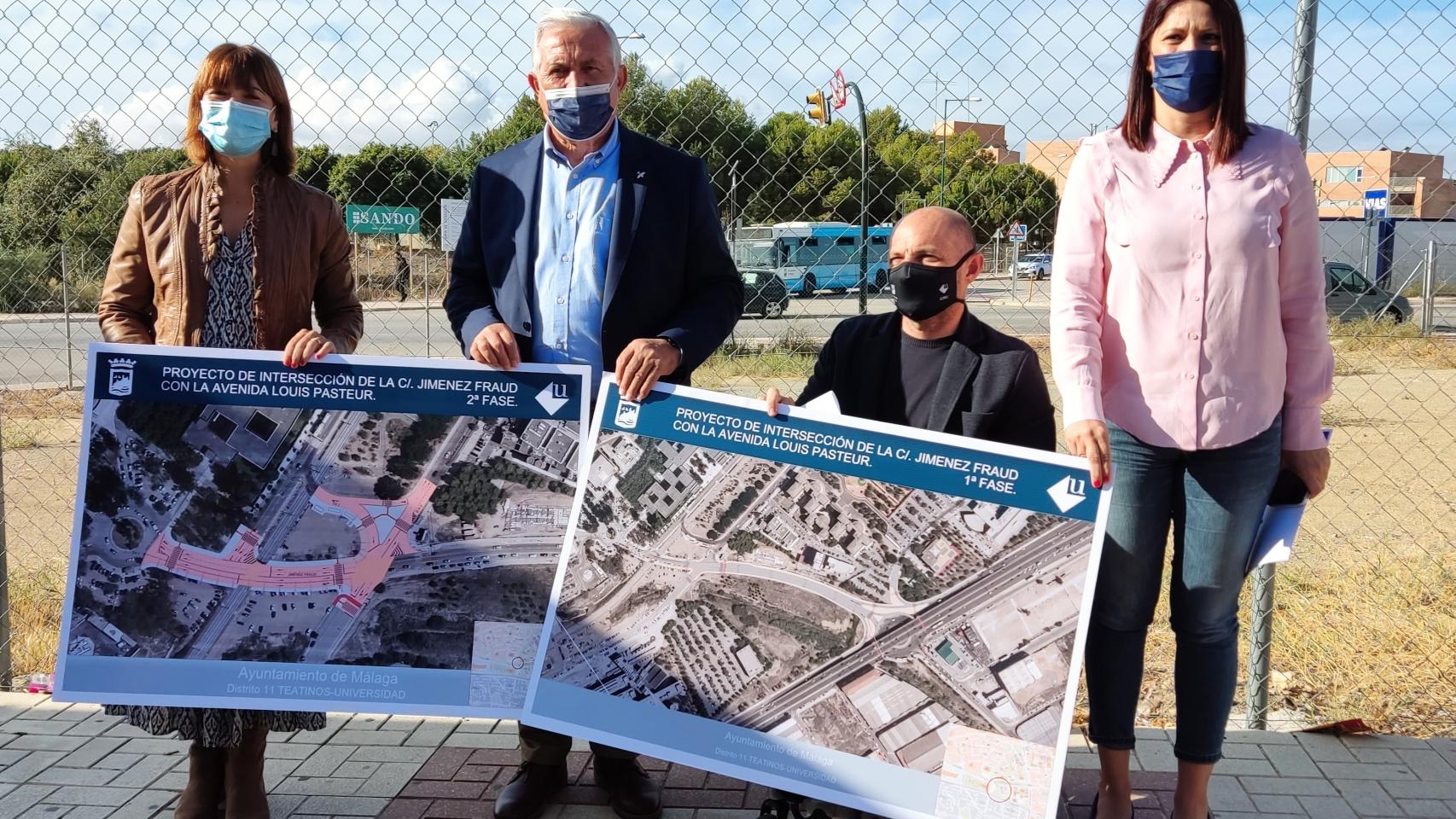 Los concejales Ruth Sarabia, José del Río, Raúl López y Noelia Losada, en la presentación de un proyecto.