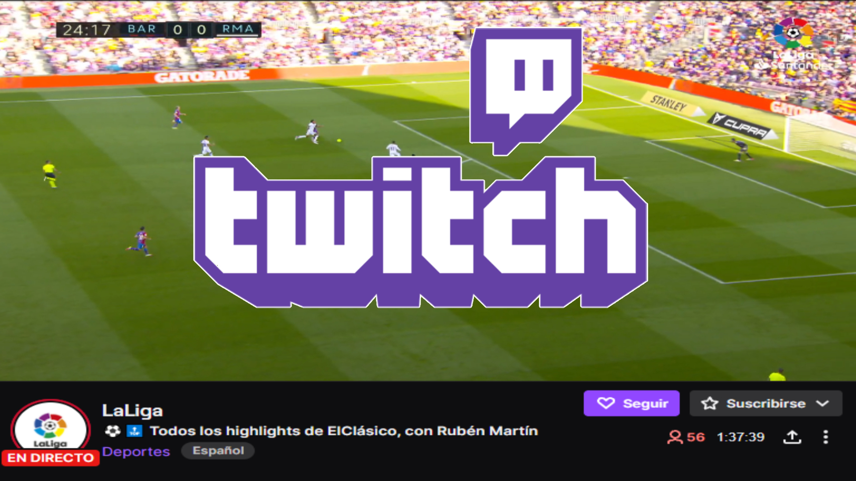 Twitch emitirá los resúmenes de LaLiga.