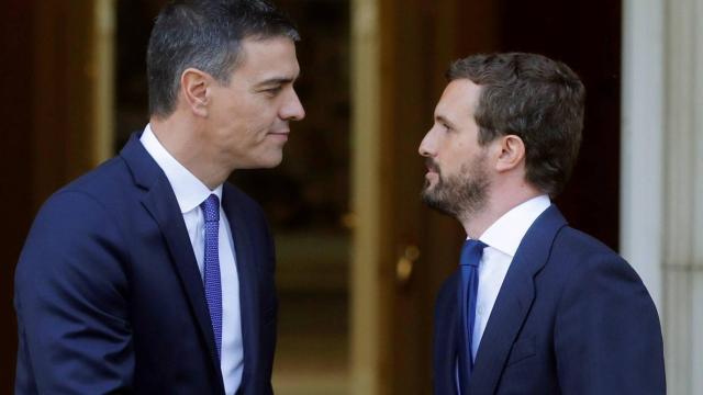Pablo Casado y Pedro Sánchez, líderes de PP y PSOE.