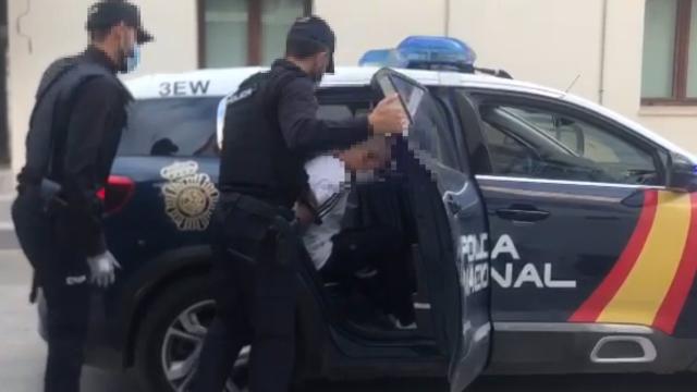 El detenido en Manilva.