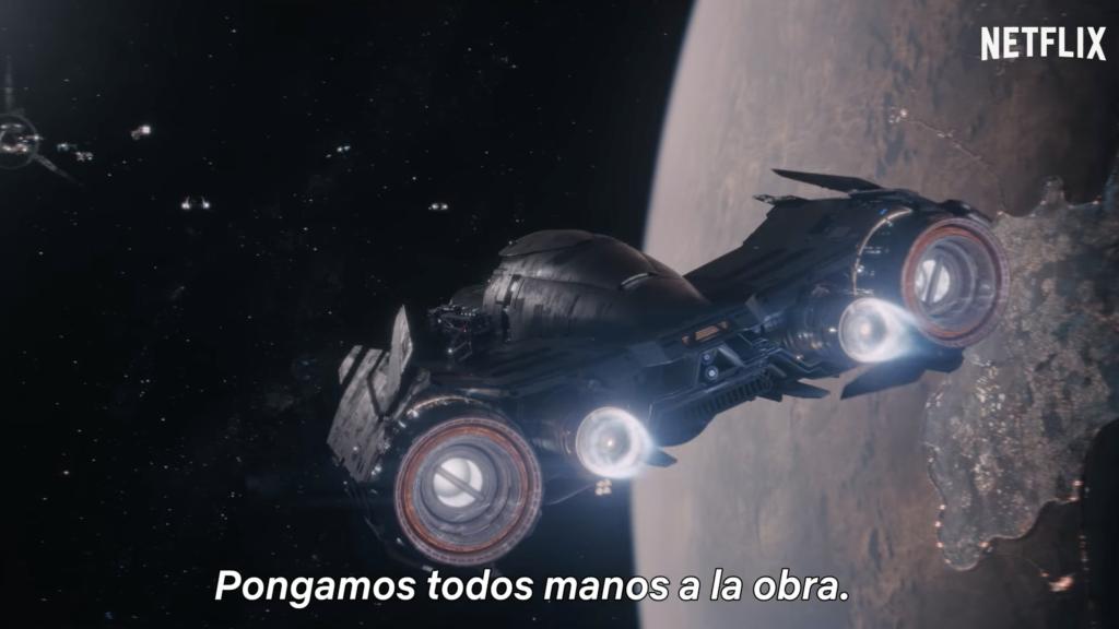 Imagen del espacio exterior en 'Cowboy Bebop'.