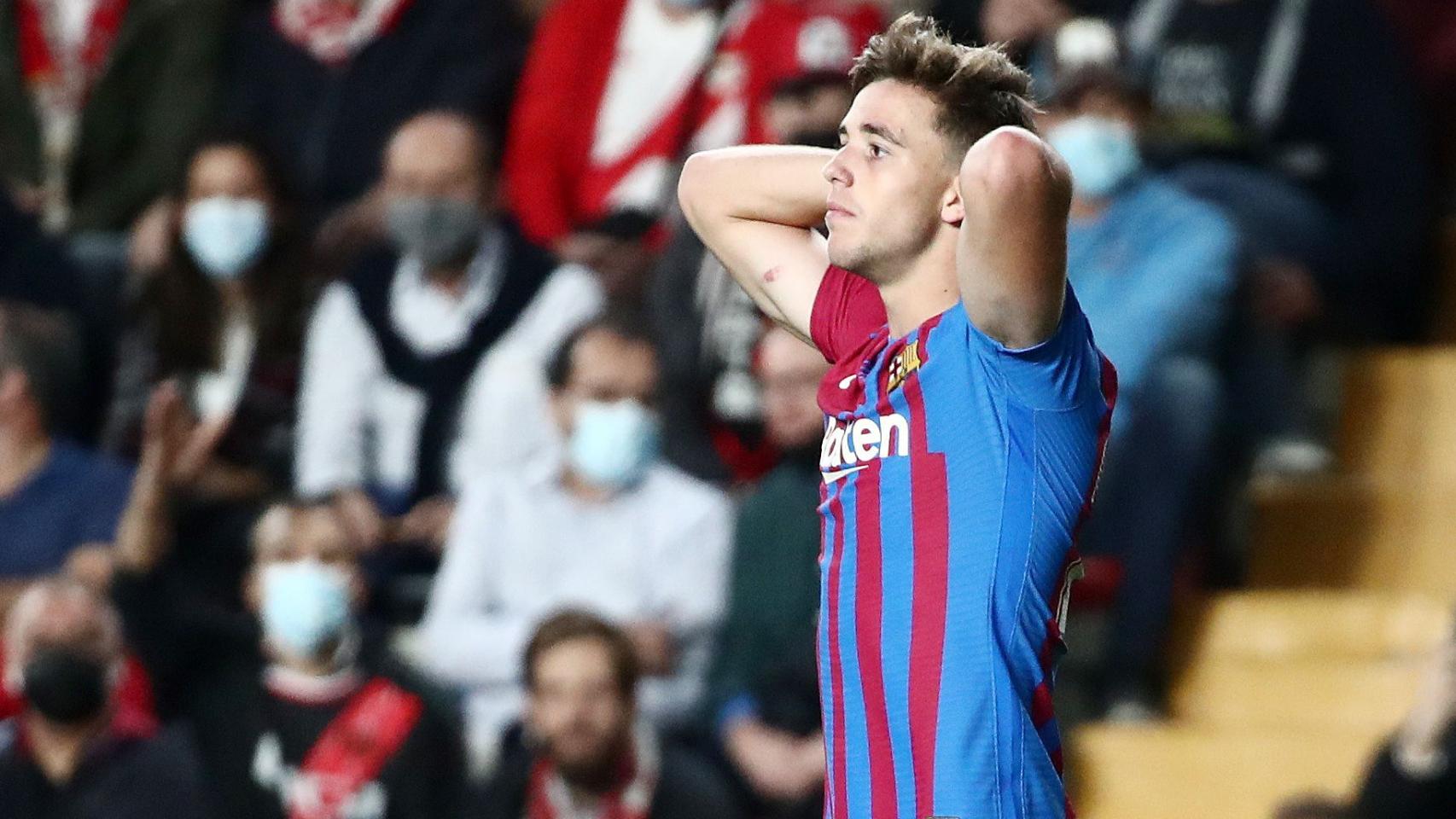Nico González se lamenta por una ocasión fallada