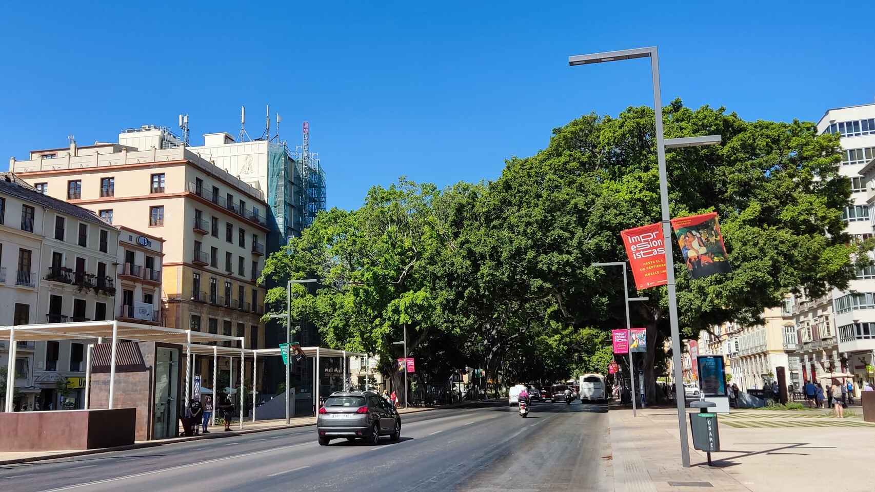 Vista de la Alameda Principal, uno de los ejes afectados por la magna.