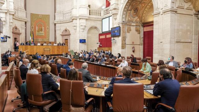 Un momento de las votaciones a las iniciativas de los grupos en el debate.
