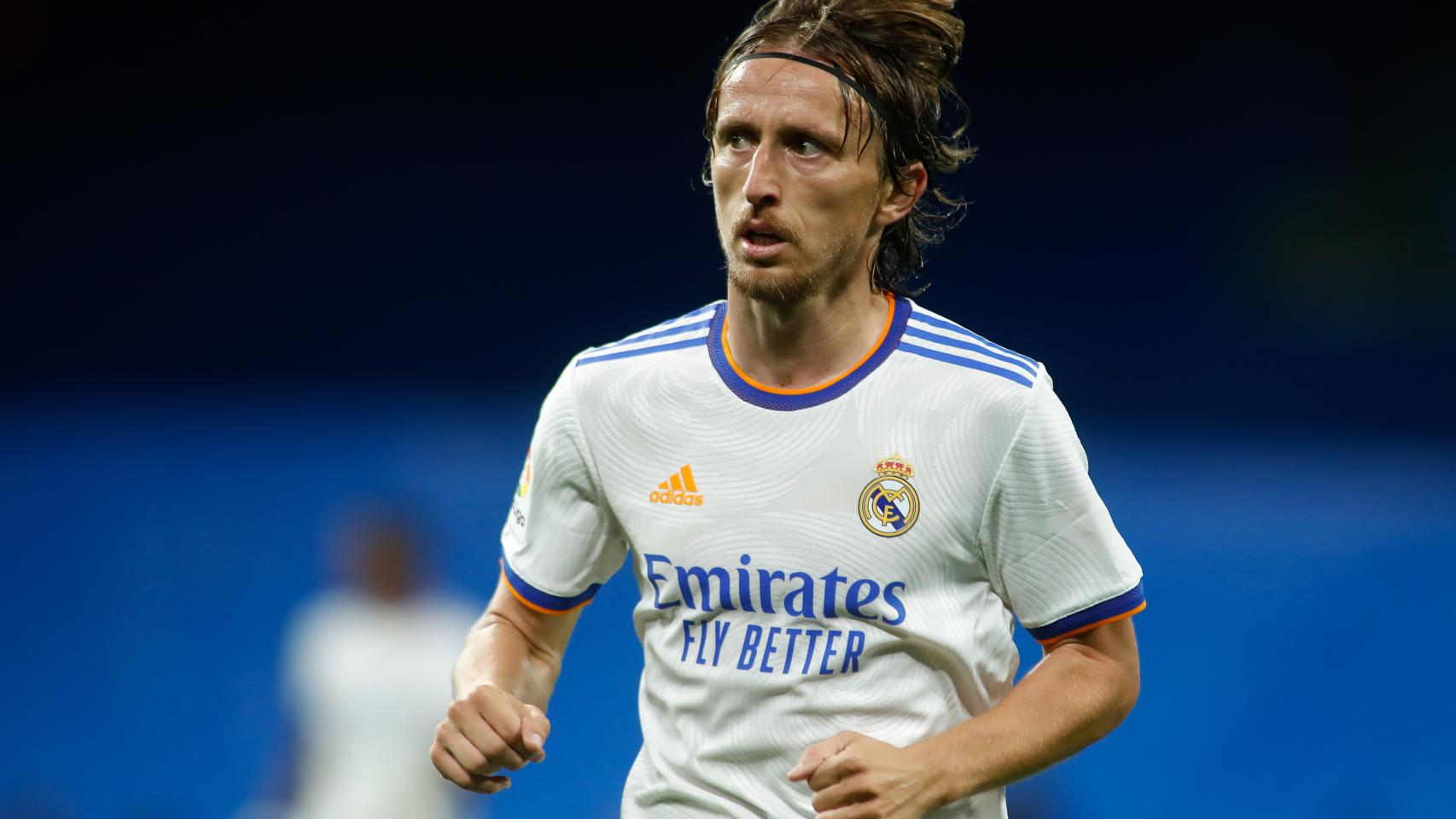 Luka Modric durante un partido con el Real Madrid
