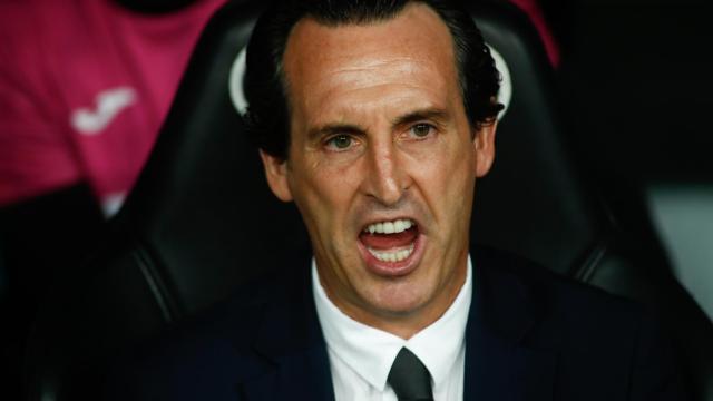 Unai Emery, durante un partido con el Villarreal