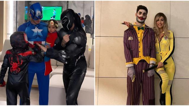 Lucas Vázquez y Marco Asensio con sus disfraces de Halloween