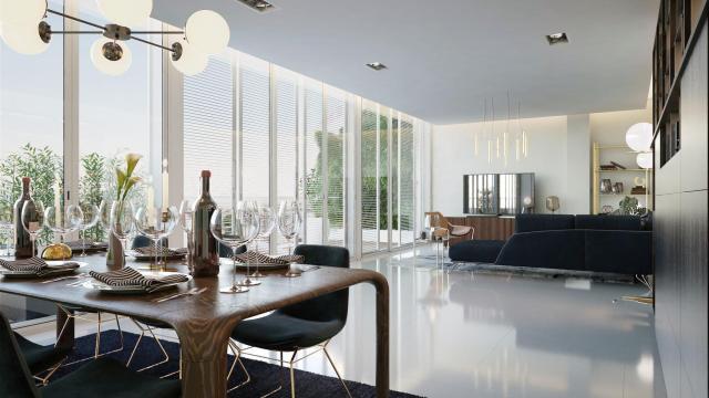 Interior de una vivienda de lujo.