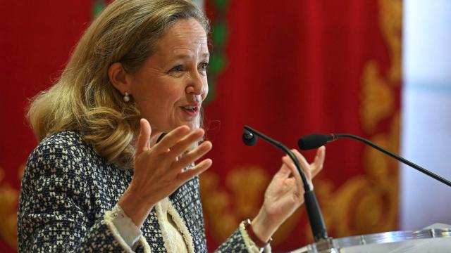 Nadia Calviño, vicepresidenta económica del Gobierno, el miércoles pasado durante una conferencia en la Universidad Autónoma de Madrid.