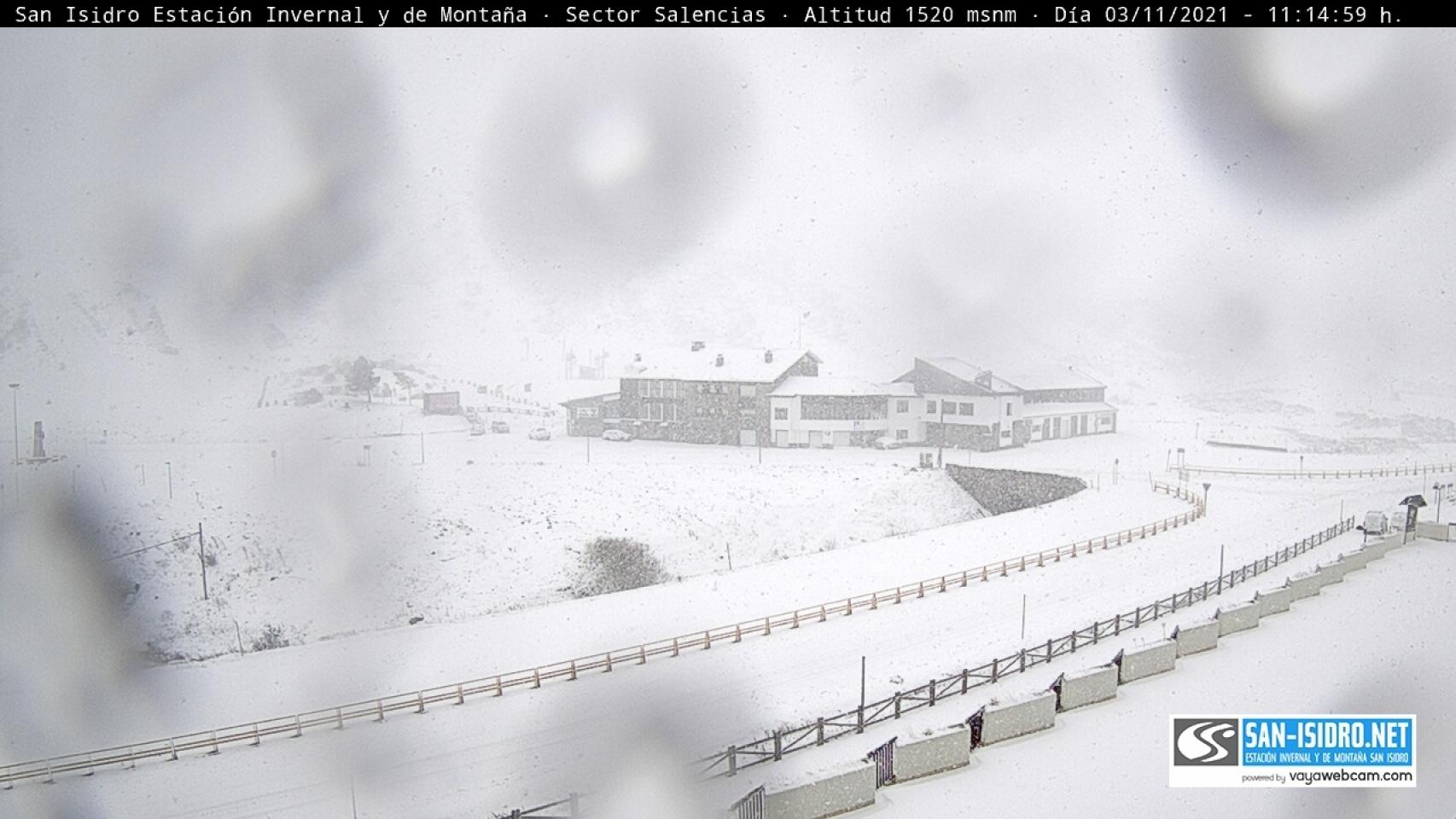 Imagen de la webcam de la estación invernal de San Isidro