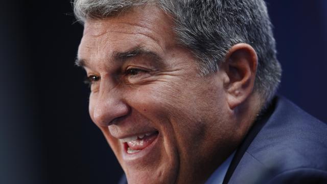 Joan Laporta, en rueda de prensa