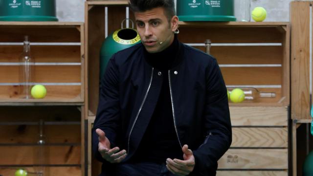 Gerard Piqué durante la presentación de la Copa Davis