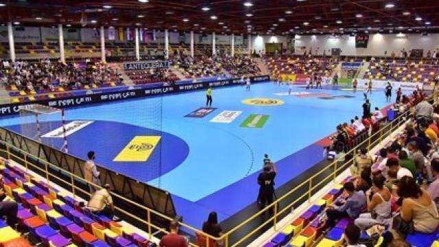 Una imagen de archivo de una cancha de balonmano.