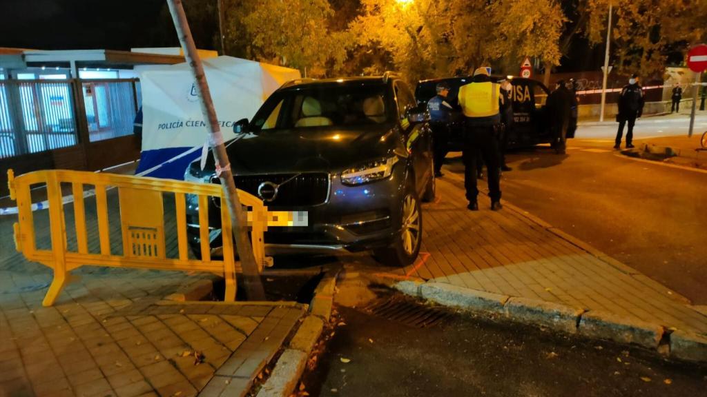 Lugar del atropellamiento de tres niñas en Madrid.