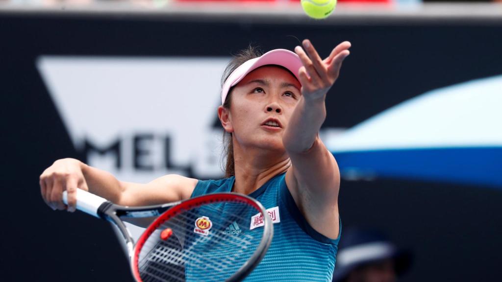La tenista Peng Shuai durante un partido