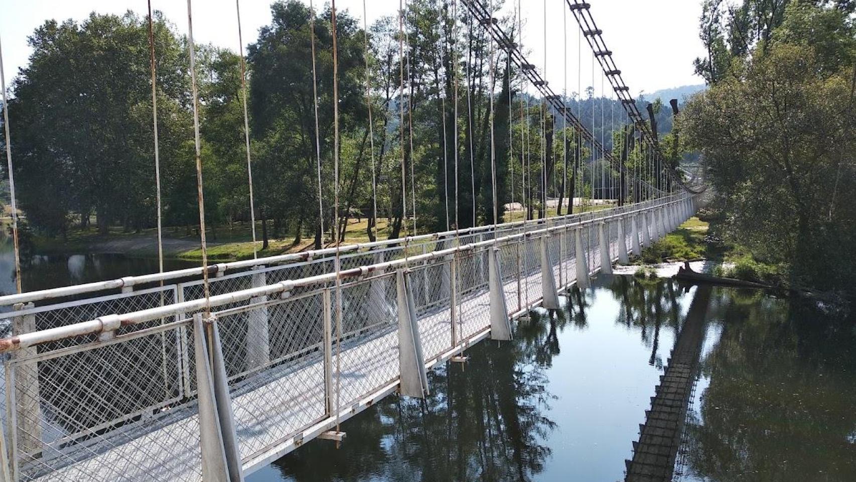Puente colgante de Leiro (Fuente: Concello de Leiro)