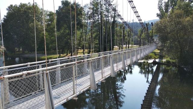 Puente colgante de Leiro (Fuente: Concello de Leiro)