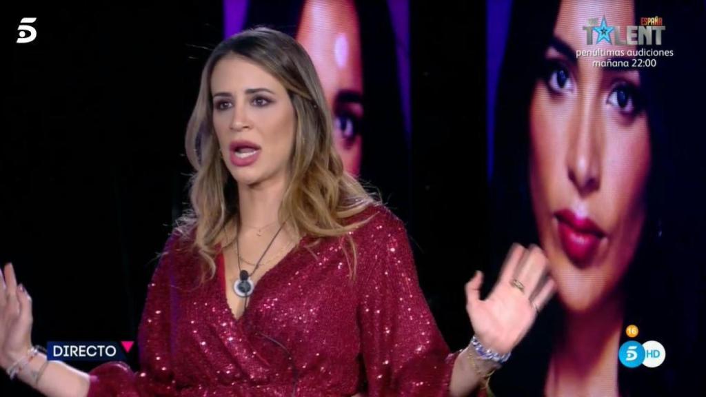 Cristina Porta en su cara a cara con Sandra Pica en 'Secret Story'.