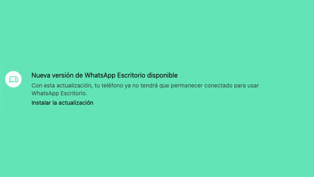 Así puedes descargar la actualización de WhatsApp Desktop.