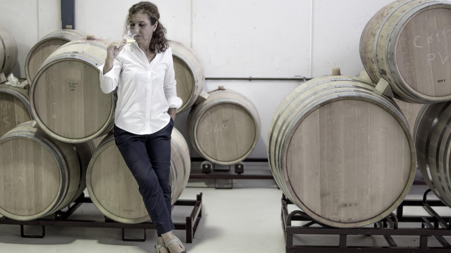 Victoria Ordóñez en su bodega.