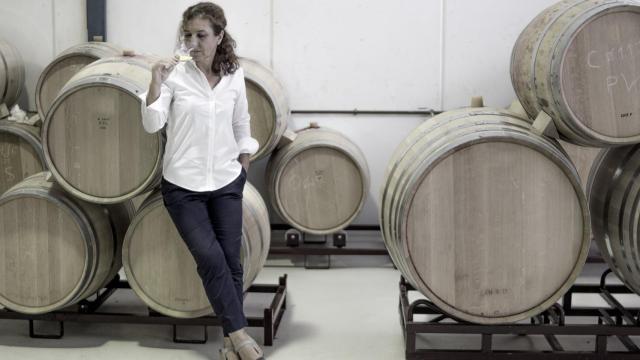 Victoria Ordóñez en su bodega.
