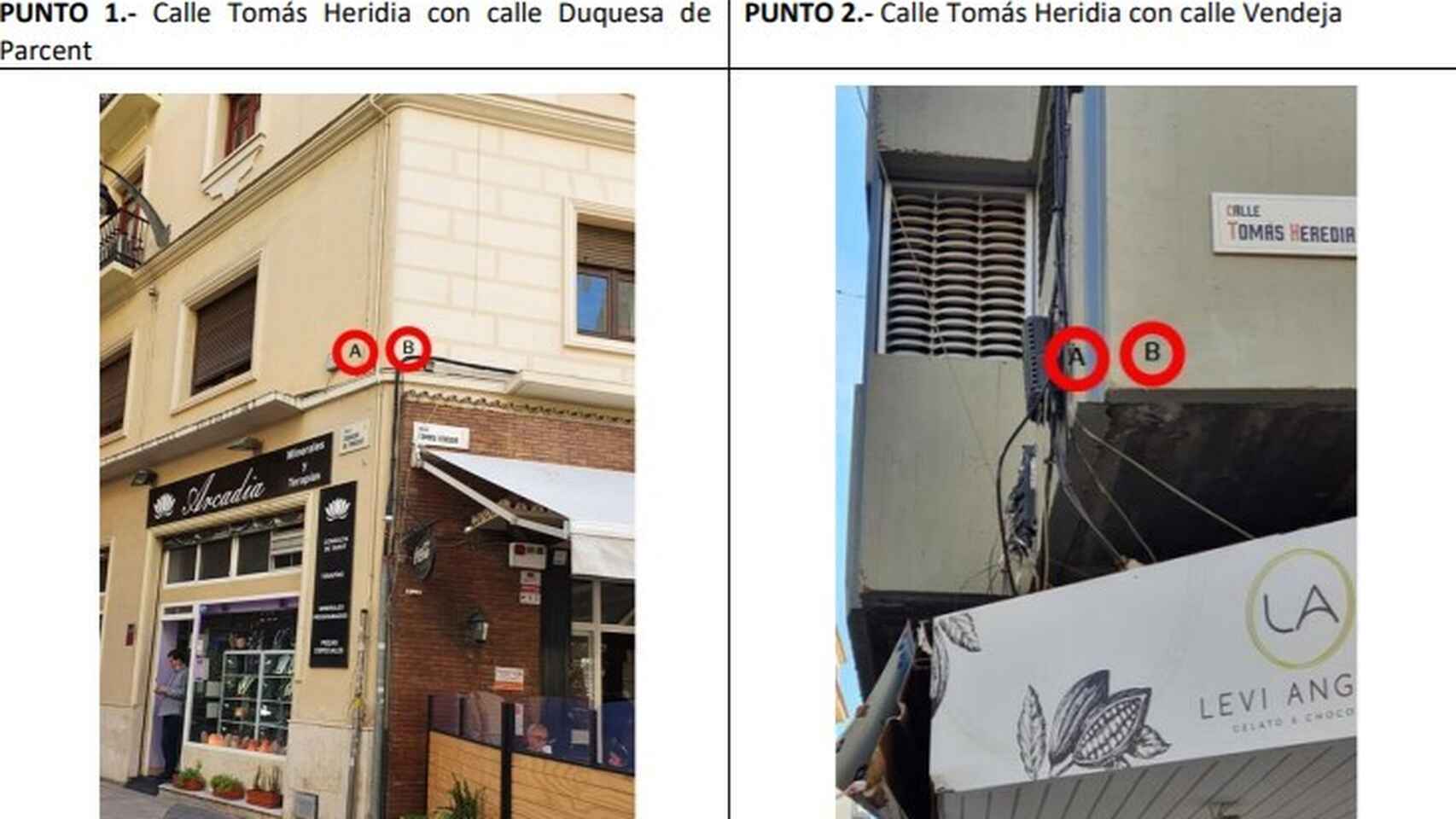 Algunos de los puntos de la Alameda y el Soho donde se colocarán cámaras.