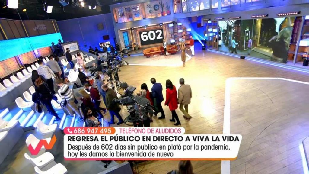 Recibimiento del público en el programa 'Viva la vida'.
