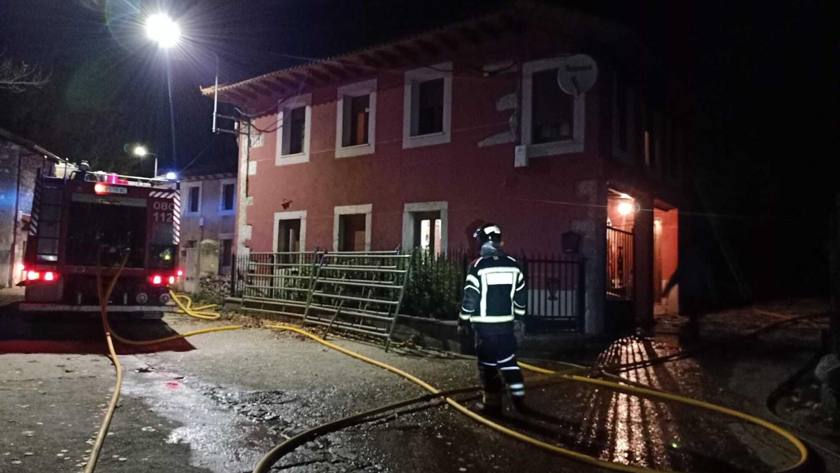 Actuación de los Bomberos de León