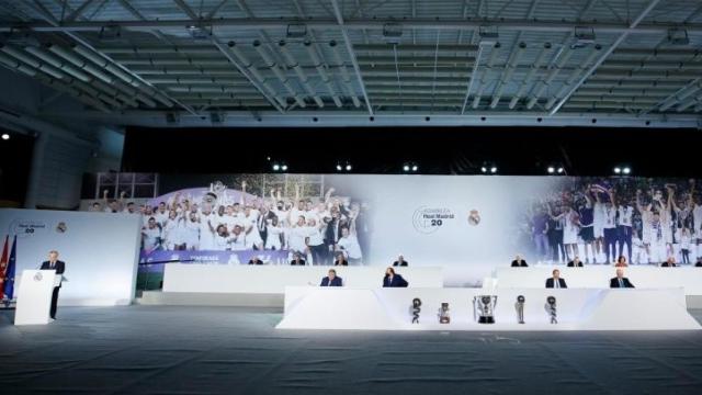Un momento de la última asamblea de socios del Real Madrid