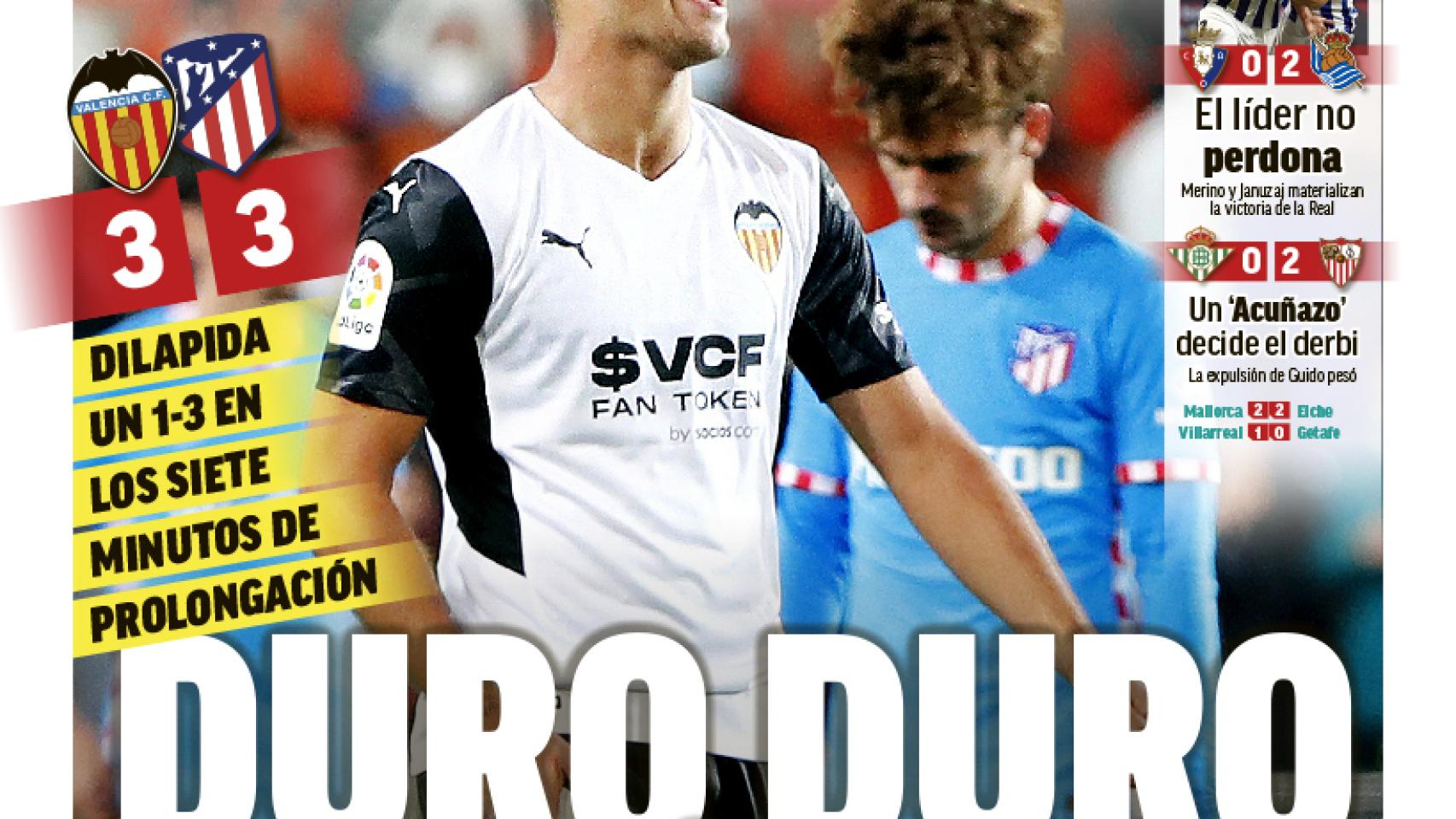 La portada del diario MARCA (08/11/2021)