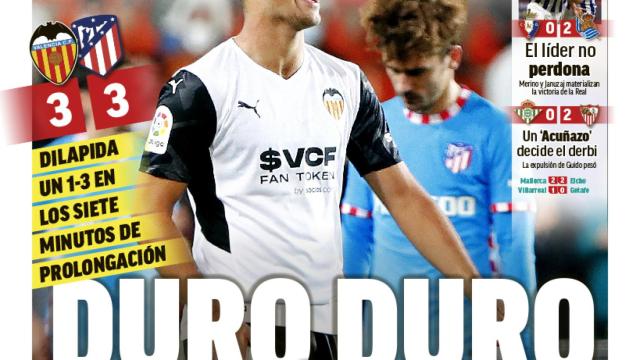 La portada del diario MARCA (08/11/2021)