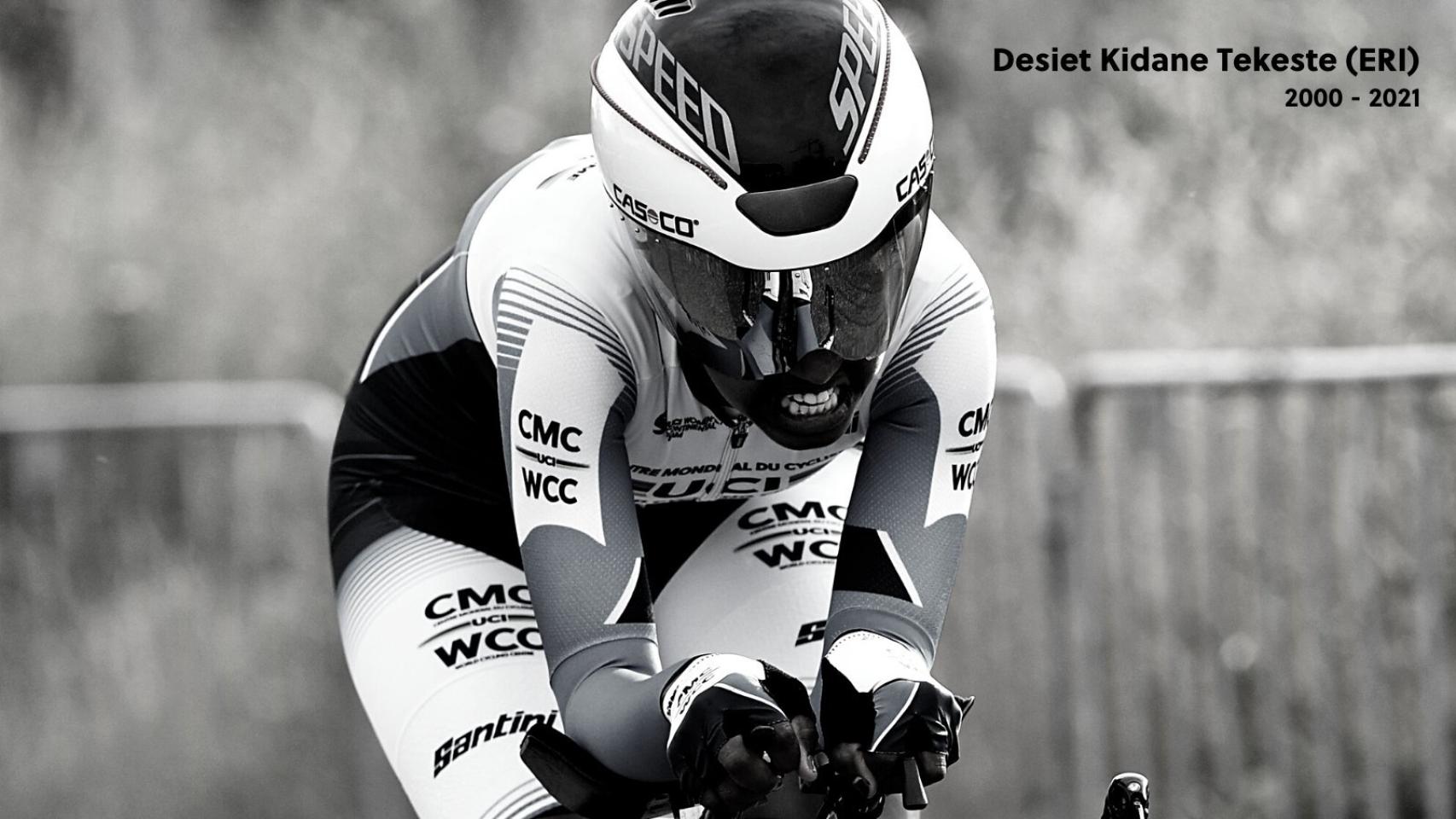 Desiet Kidane Tekeste, en una prueba con el equipo de la UCI