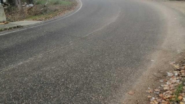 Carretera a Carrascal con niebla